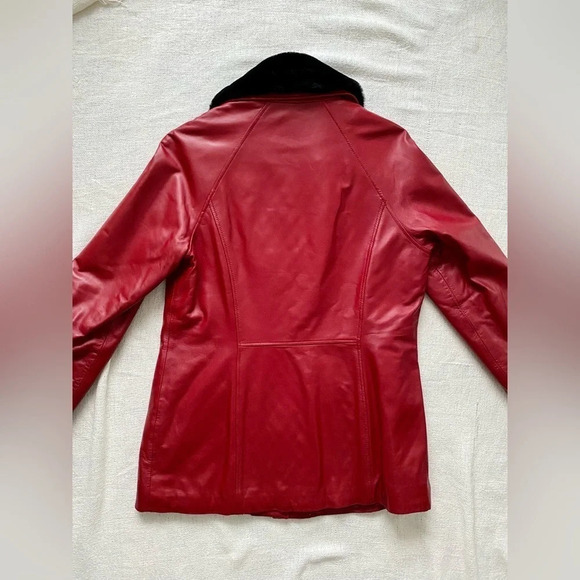 Red Danier Leather Jacket - Picture 5 of 17